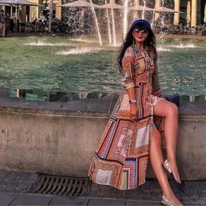 ZARA Printed Swiss “The Long Shirt Dress”